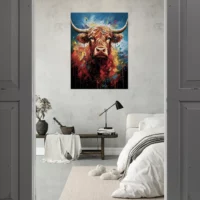 peinture vache highland