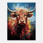 peinture vache highland