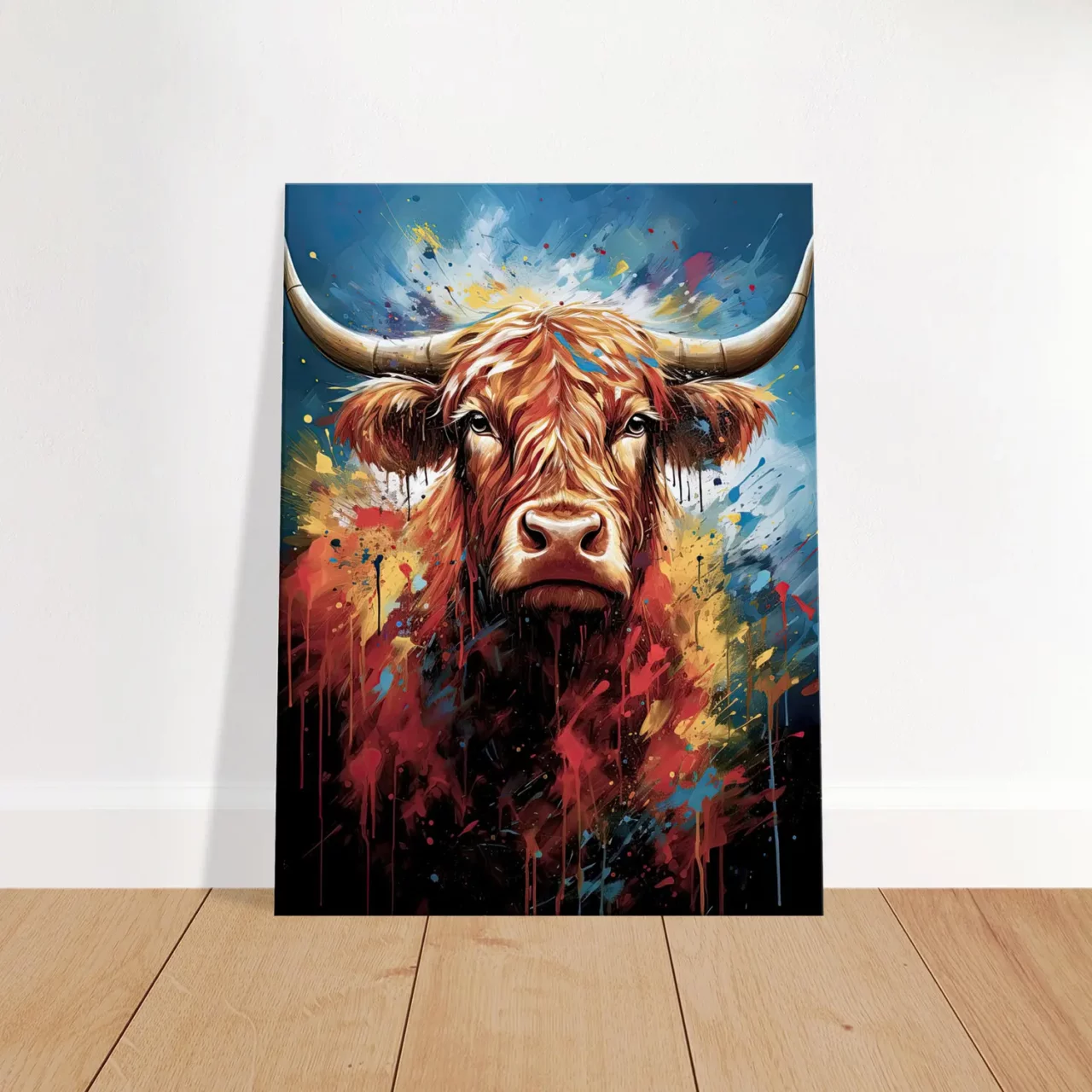 peinture vache highland