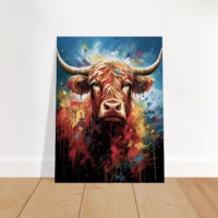 peinture vache highland