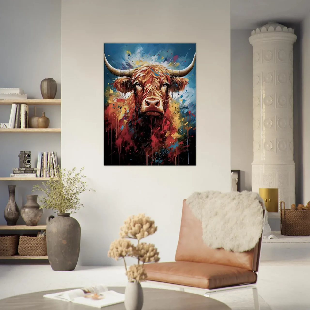 peinture vache highland