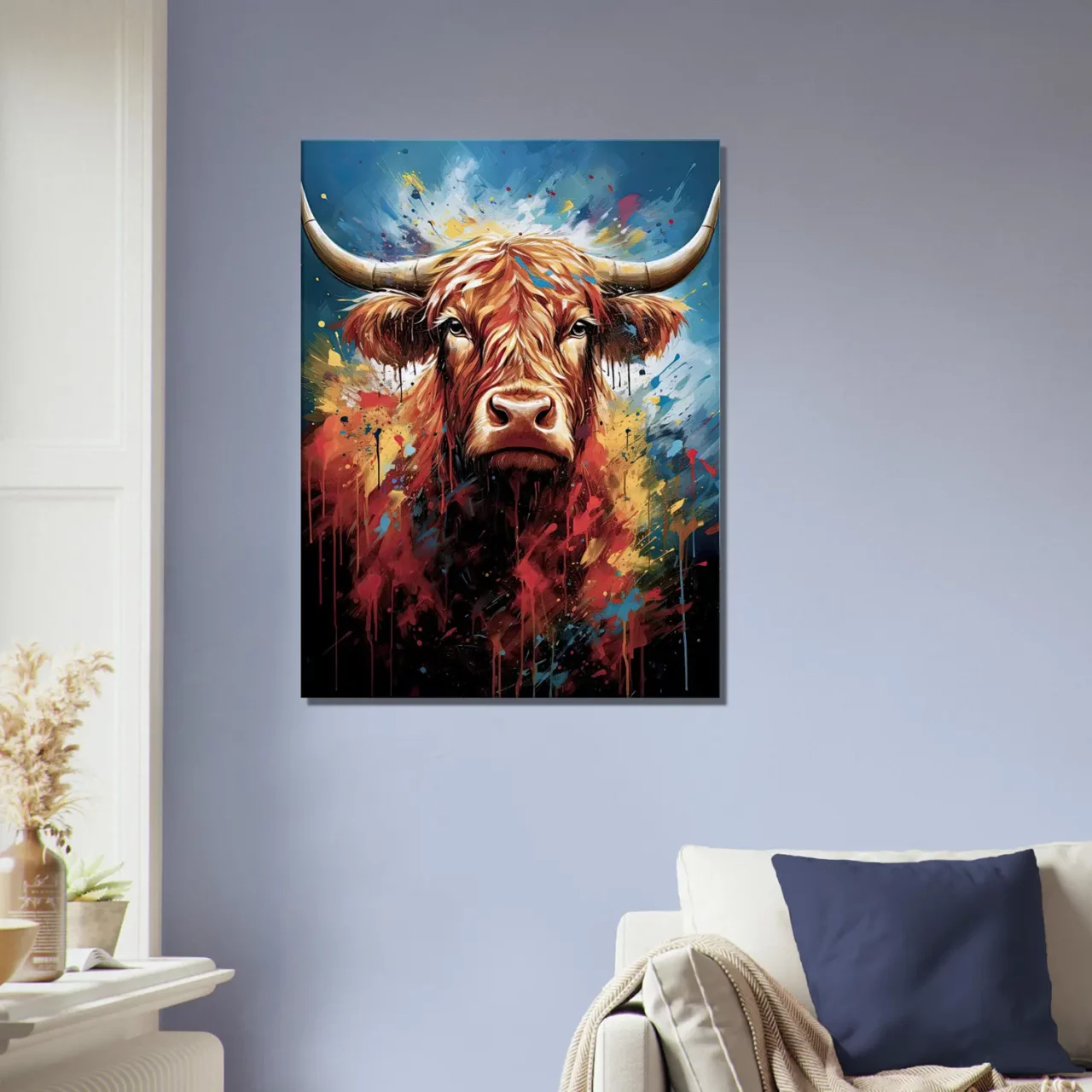 peinture vache highland