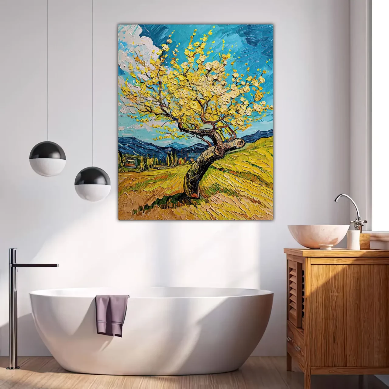 tableau le murier hommage a van gogh