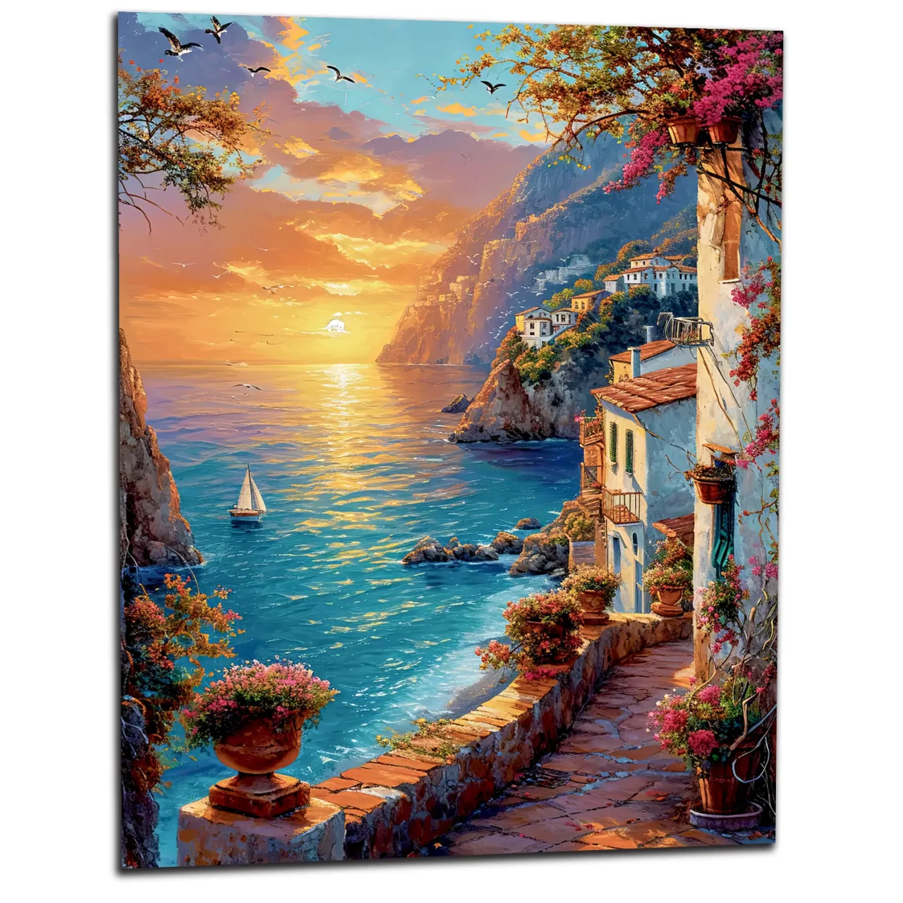 coucher de soleil sur la riviera méditerranéenne