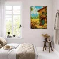 Eclat d’été Maisonnette et Tournesols eclat d'été maisonnette et tournesols