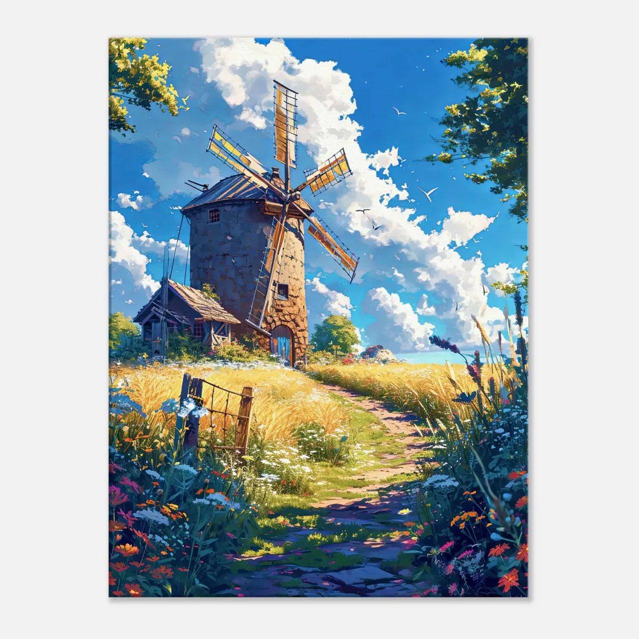 rusticité charmante le moulin et l'Été