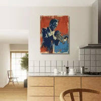 Cadre Vintage Trompettiste de Jazz