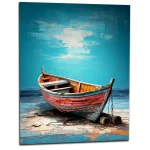 Cadre bateau de peche sur la plage Cadre bateau de peche sur la plage