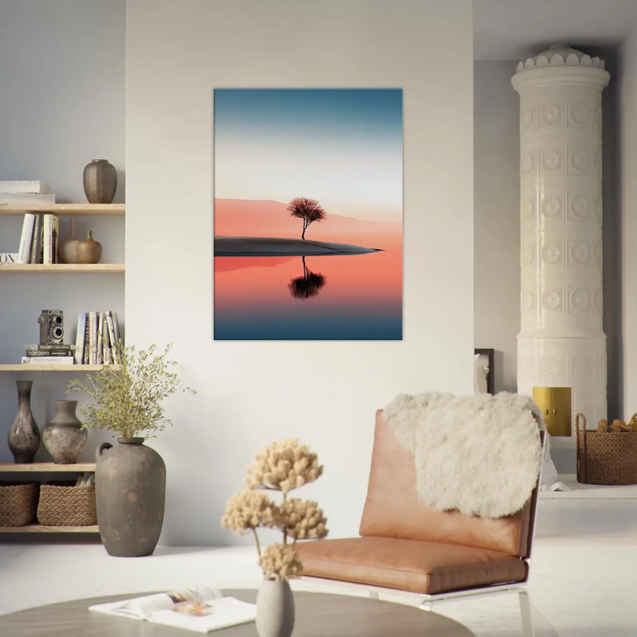 Cadre mural Oasis Rose des sables