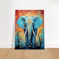 Tableau Aquarelle Vibrante Eléphant majestueux Tableau Aquarelle Vibrante Eléphant majestueux