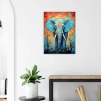 Tableau Aquarelle Vibrante Eléphant majestueux Tableau Aquarelle Vibrante Eléphant majestueux