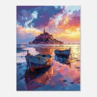 Tableau Bateaux et Mont Saint-Michel