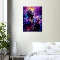 Tableau Guitariste de Blues – portrait artistique