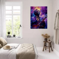 Tableau Guitariste de Blues – portrait artistique