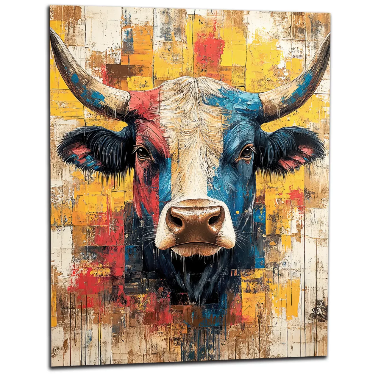 Toile Vache Highland colorée , principale photo de présentation