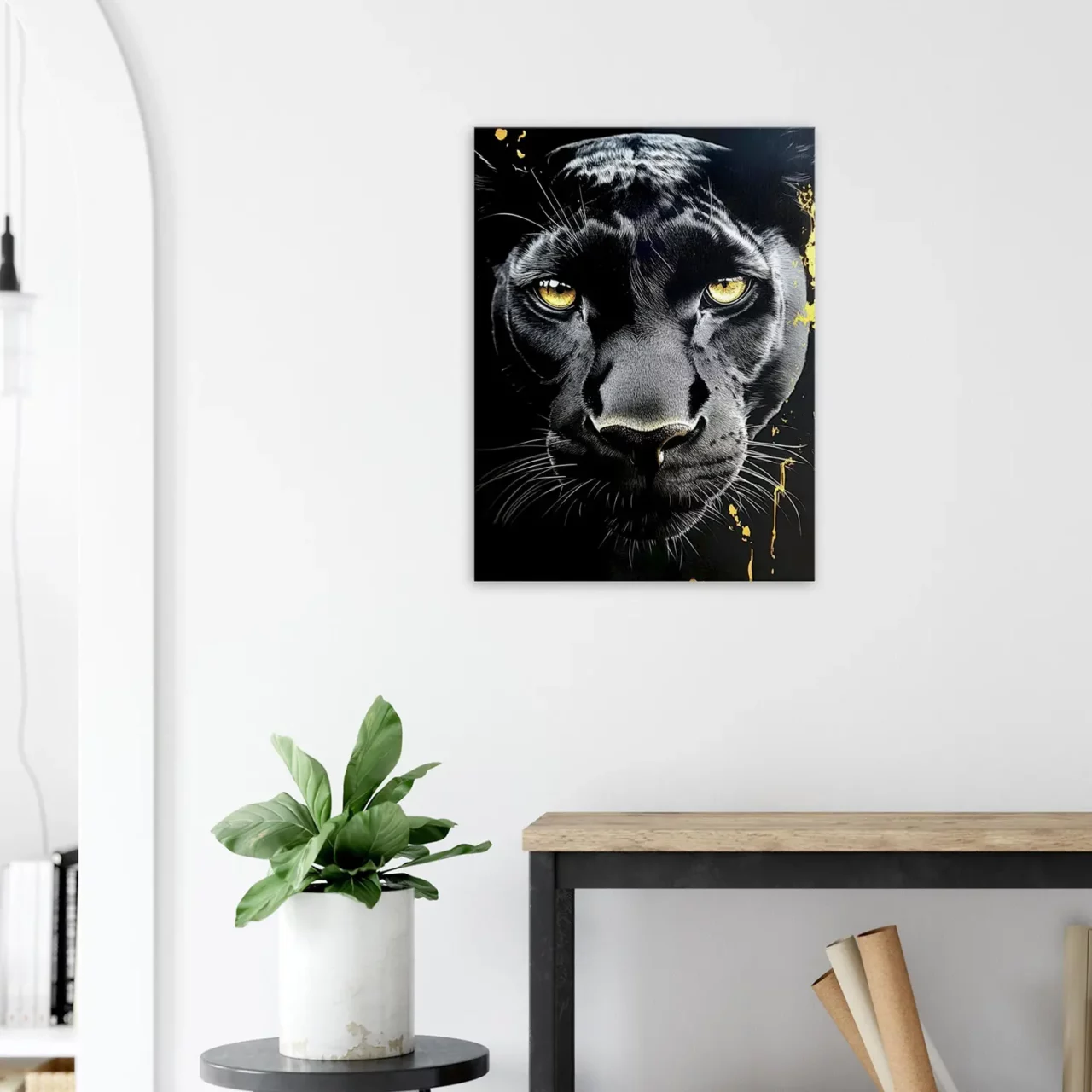 Toile le regard de la panthère noire