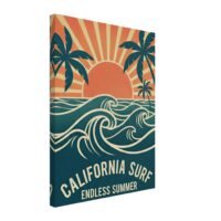 Toile California Surf, vagues rétro et soleil couchant – Endless Summer 046933b0-1ac7-43f4-8dfb-1f4a61cc0b65