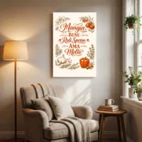 Toile Mangia Bene Ridi Spesso Ama Molto - Sagesse Italienne et Art de Vivre - mise en scène 7