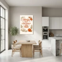 Toile Mangia Bene Ridi Spesso Ama Molto - Sagesse Italienne et Art de Vivre - mise en scène 4